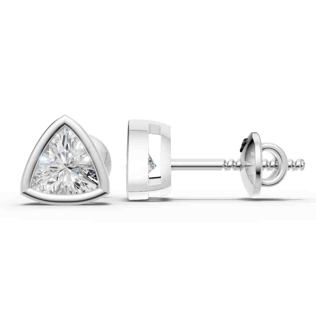 Trillion Bezel Earrings